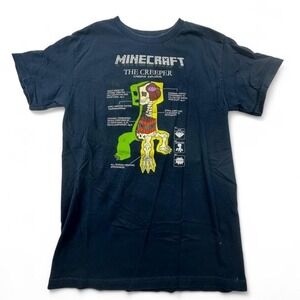 Minecraft black tee with Creeper design